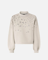 Sweater with jewel embroidery - | Pinko