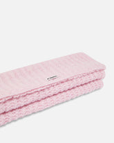 Ribbed scarf with PINKO logo lettering - | Pinko