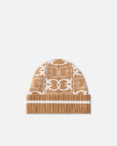Beanie with jacquard logo detail - | Pinko