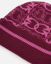 Beanie with jacquard logo detail - | Pinko