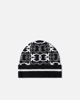 Mütze mit Jacquard-Logo - Multicolor Schwarz-Weiß | Pinko