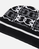 Mütze mit Jacquard-Logo - Multicolor Schwarz-Weiß | Pinko