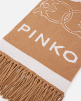 Scarf with jacquard Love Birds logo - | Pinko