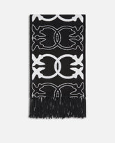 Scarf with jacquard Love Birds logo - | Pinko