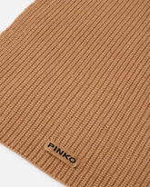Ribbed wool-blend scarf - | Pinko