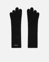 Long wool and cashmere-blend gloves - | Pinko