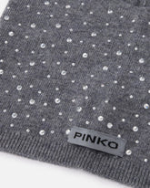 Balaclava with drawstring and rhinestones - | Pinko