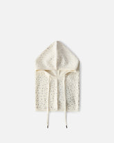 Balaclava with drawstring and rhinestones - | Pinko