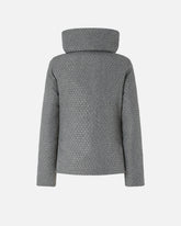 Fully rhinestoned short down jacket - | Pinko