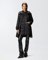 Long down jacket in glossy canvas - | Pinko