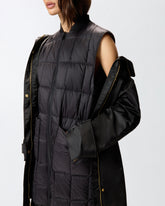Long down jacket in glossy canvas - | Pinko