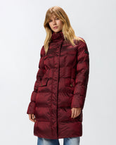 Long semi-glossy down jacket - | Pinko
