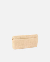 Love Bag Click Soft Horizontal Classic medium crossbody clutch in raffia - | Pinko