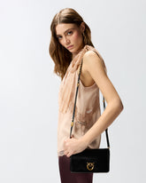 Love Bag Click Soft Horizontal Mini crossbody clutch in shiny leather - | Pinko