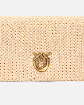 Kleine Umhängetasche Love Bag Click Soft Horizontal Mini aus Bast - | Pinko