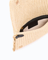 Love Bag Click Soft Horizontal Mini crossbody clutch in raffia - Beige | Pinko
