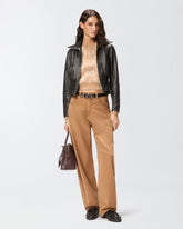 Cropped sweater with Love Birds logo - | Pinko