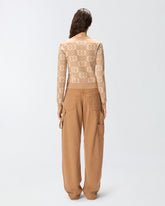 Cropped sweater with Love Birds logo - | Pinko