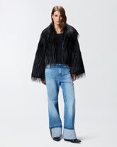Fur-effect pea coat - | Pinko