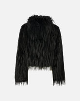Fur-effect pea coat - | Pinko