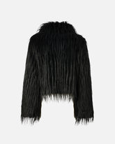 Fur-effect pea coat - | Pinko