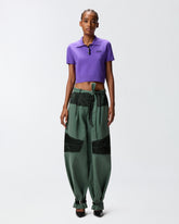 Utility trousers with contrasting inserts - | Pinko