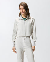 Slim-fit cropped jacket with drawstring - | Pinko
