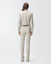 Slim-fit cropped jacket with drawstring - | Pinko