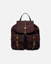 Medium nylon backpack with animal print - | Pinko