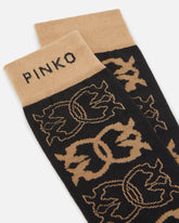 Socks with all-over jacquard logo - | Pinko