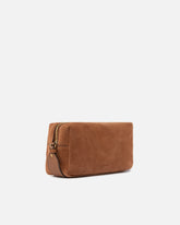 Horizontal Bag medium shoulder bag in suede - Brown | Pinko