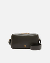 Horizontal Bag medium shoulder bag in leather - Grey | Pinko