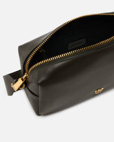 Horizontal Bag medium shoulder bag in leather - Grey | Pinko