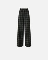 Wide-leg check trousers - | Pinko