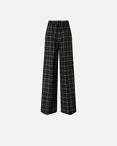Wide-leg check trousers - | Pinko