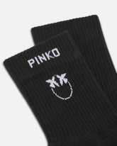 Socks with Love Birds logo - Multicolor Black-White | Pinko