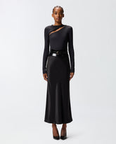 Satin midi skirt - | Pinko