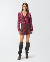 Pleated wool-blend mini skirt - | Pinko