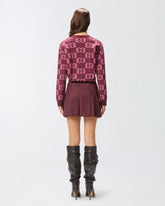 Pleated wool-blend mini skirt - | Pinko