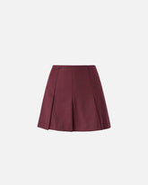 Pleated wool-blend mini skirt - | Pinko