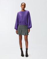 Pleated wool-blend mini skirt - | Pinko