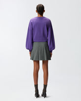Pleated wool-blend mini skirt - | Pinko