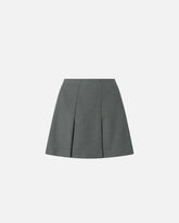 Pleated wool-blend mini skirt - | Pinko