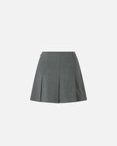 Pleated wool-blend mini skirt - | Pinko