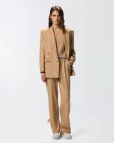 Wide-leg trousers with straps - | Pinko