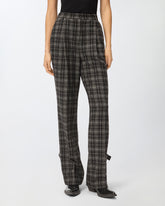 Long check trousers - | Pinko