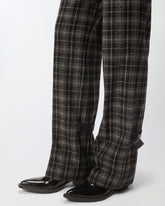 Long check trousers - | Pinko