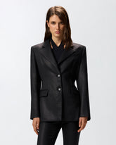 Nadelstreifenblazer mit Riemchen - | Pinko