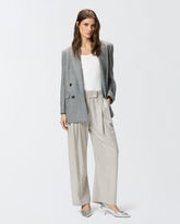 Double-breasted wool-blend jacket - | Pinko