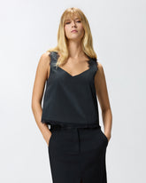 Top mit Einsätzen aus Spitze - | Pinko